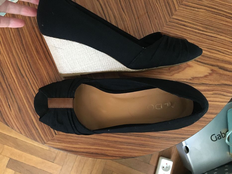 ALDO - przepiękne buty z na koturnie, odkryte palce, na uroczystość 39