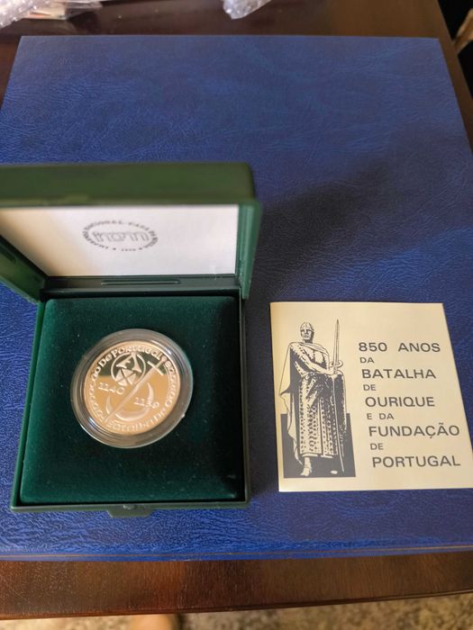 Moeda de prata PROOF – 250$00 – Fundação de Portugal – Batalha de Ourique (1989)