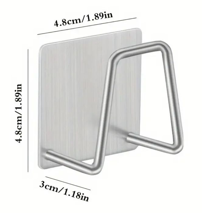 Nowe 4 x wieszaki stalowe kwadratowe, 4.8 cm x 3 cm