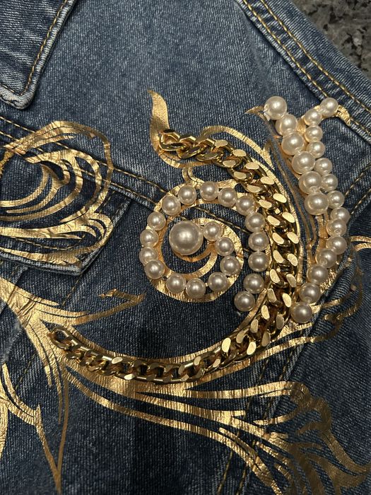 Kurtka jeans Gil Santucci-ozdoby koraliki r.L