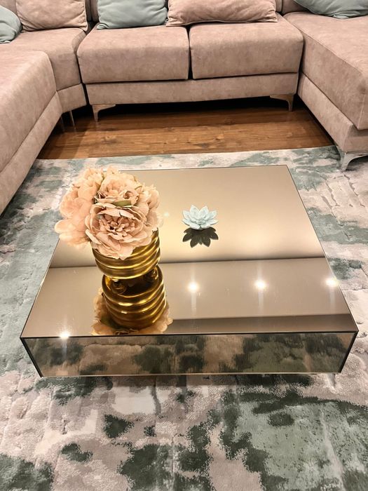Mesa espelho bronze