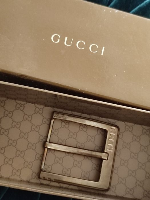 Miedziana vintage sprzączką gucci do paska