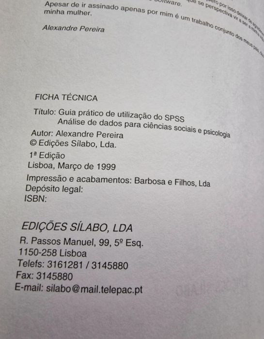 SPSS Guia Prático de Utilização Análise de Dados para Ciências Sociais