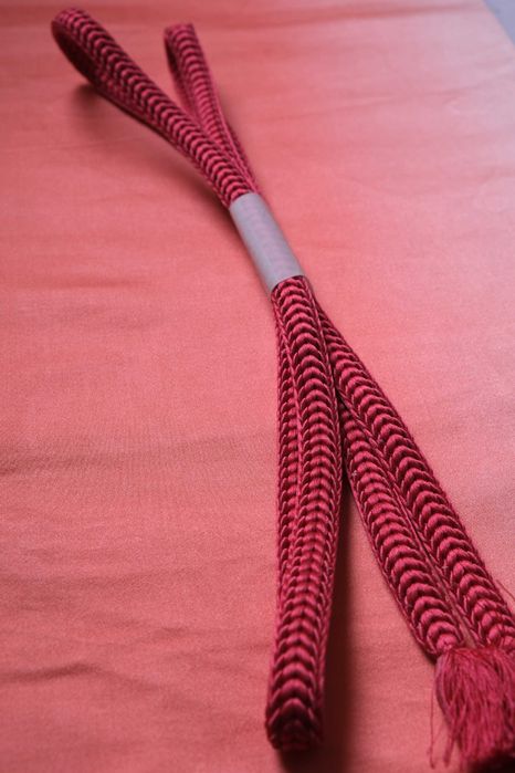 Różowy pas sznurek obijime do obi kimono yukata japoński pasek jedwab