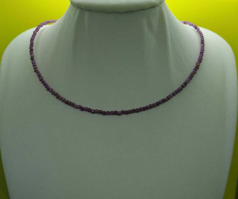 Colar Contas Vidro Facetadas e Brilhantes Azul NOVO - SALDO