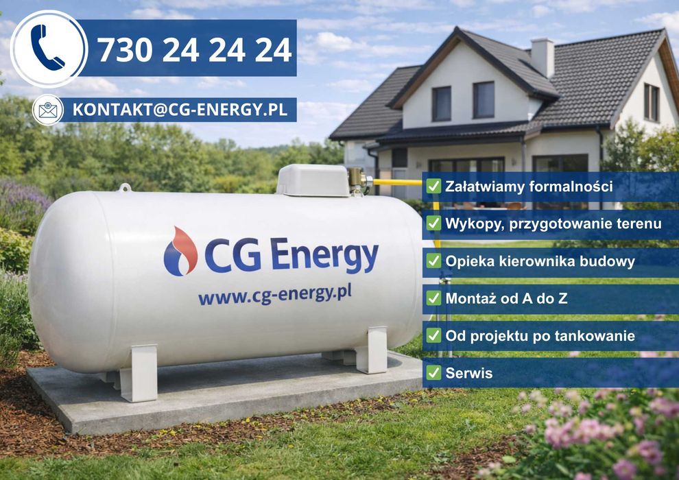 Zbiornik na gaz propan 2700, 4850, 6400 montaż, płynny gaz