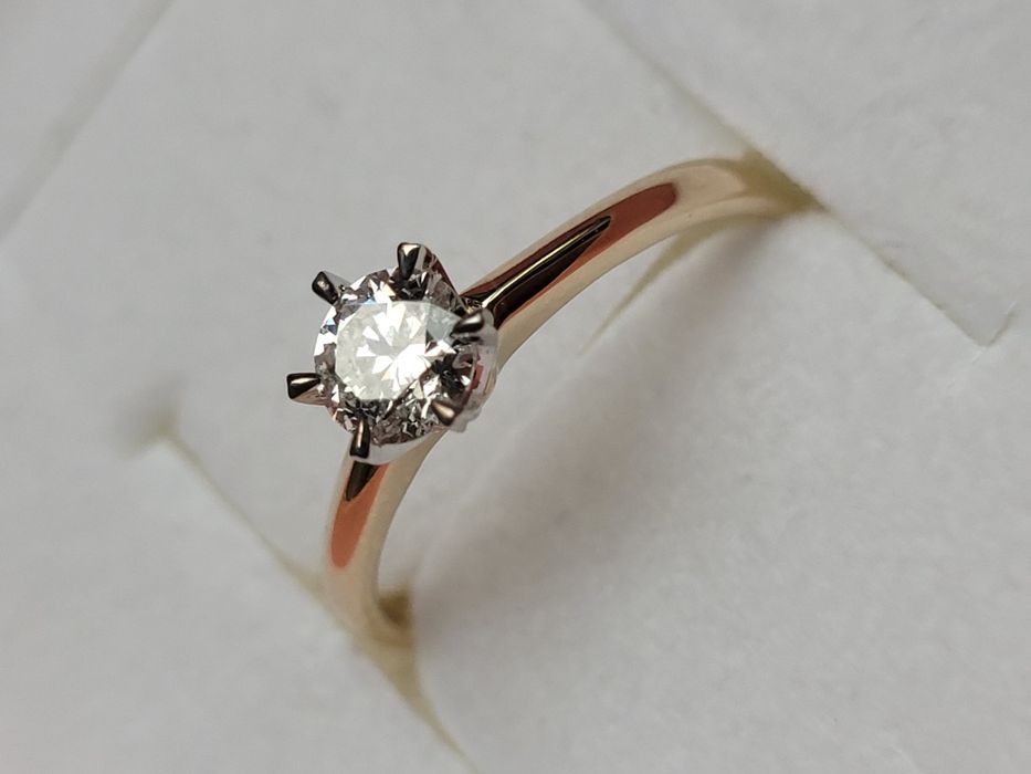 Pierścionek zaręczynowy z diamentem naturalnym 0.5ct!!!