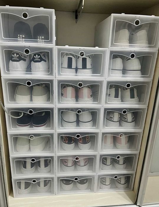 10x Pudełko na Buty Pojemnik Organizer Pudełko do Szafy Modułowe Nowe