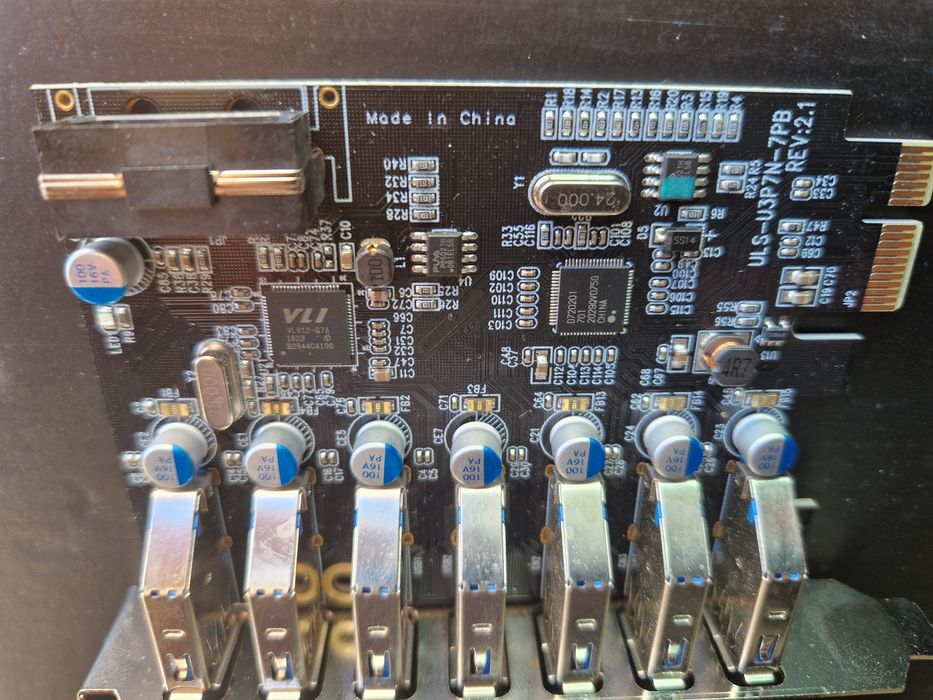 Placa PCI-E Express x1 para 7 x USB 3.064552534965762121