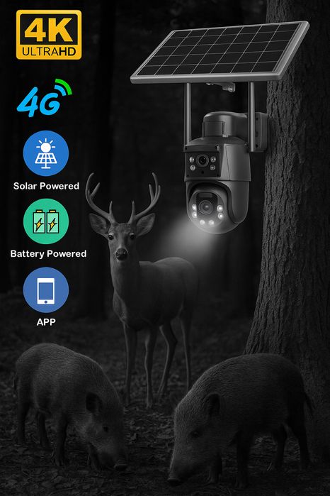 Câmara de Caça 4G + Solar – Visão Noturna