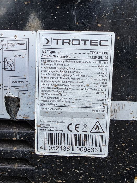 Осушувач TROTEC TTK 170 ECO