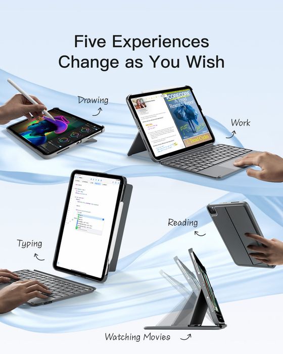 Клавіатура-чохол Inateck AceTouch KB04122 для iPad Pro 11 / Air 4, 5, M2