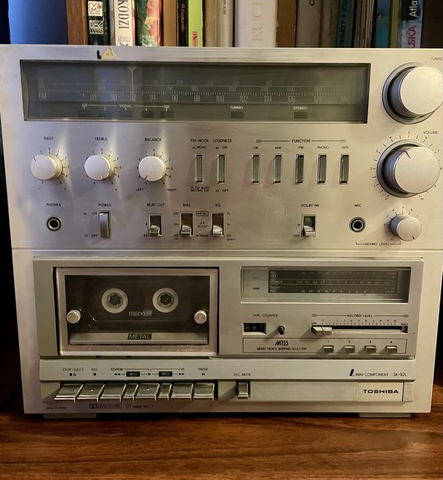 Toshiba stereo wieża radio hifi na kasety vintage PRL