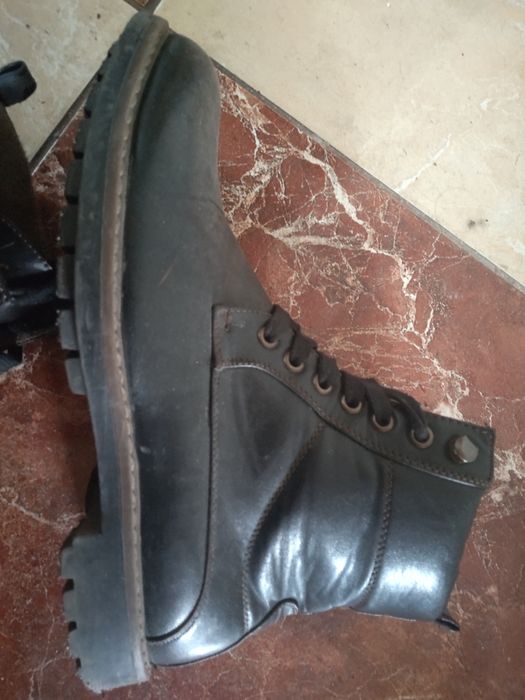 Черевики на флісі чоботи коричневі