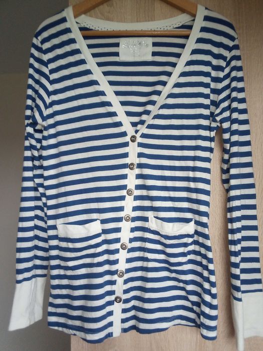 Sweterki sweter w paski marynarski 40/42