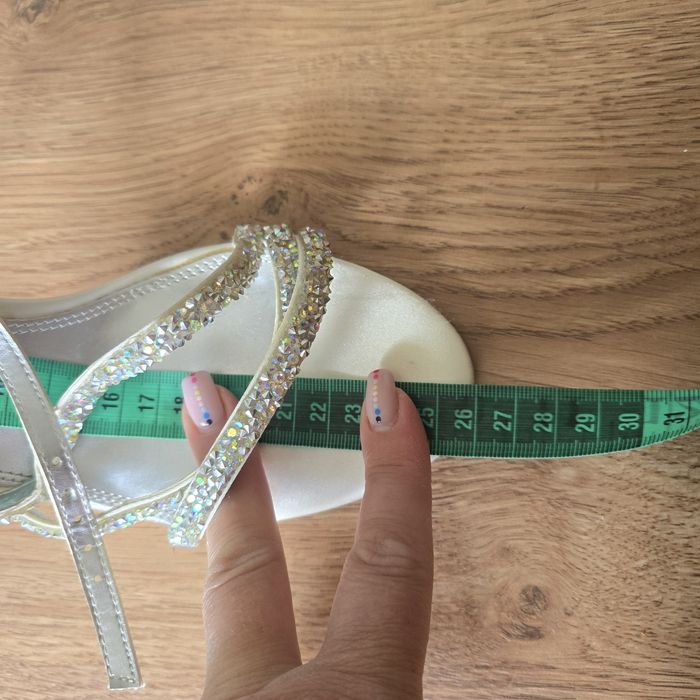 Buty sandałki sandały obcas asos wedding 40 cyrkonie