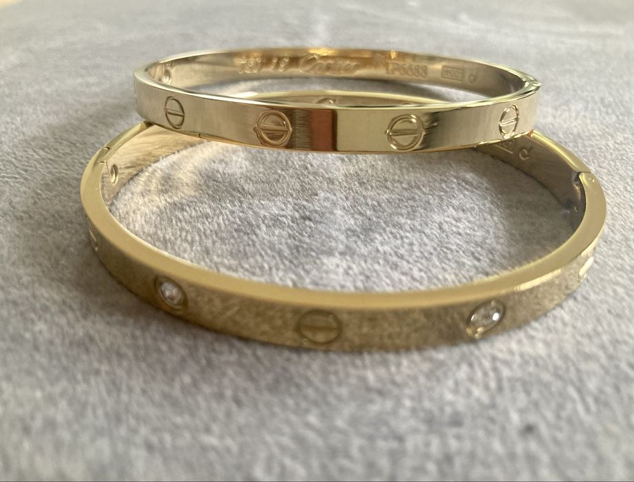 Bransoletka cartier 316L stal złota 16,17,19