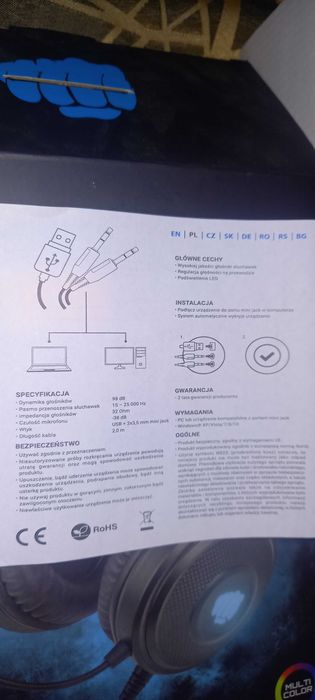 Słuchawki FURY WARHAWK z mikrofonem podświetlane