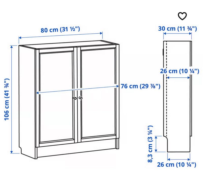 Móvel branco Billy com portas