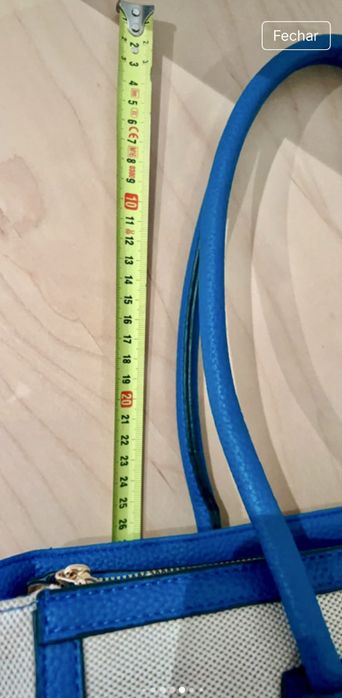 Carteira de lona em cor de ateia e azulão