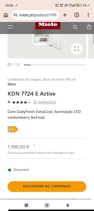 Combinado para encastrar Miele perfeito
