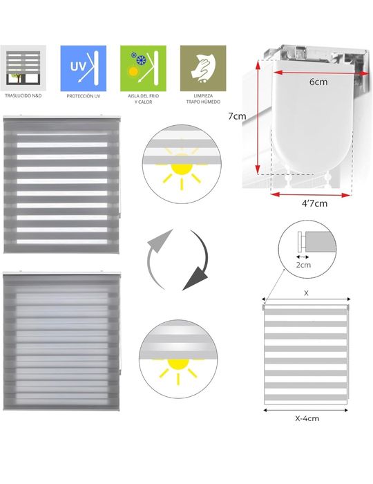 Estore 169x250 cinza escuro/cinza claro - 1 unidade