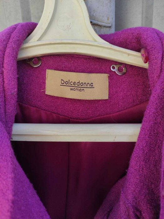 Дизайнерське пальто Dolcedonna (Олена Голець), вовна, р. 46, фуксія