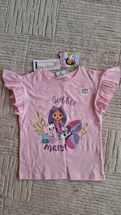 Bluzka dziecięca 122 domek gabi z krótkim rękawem