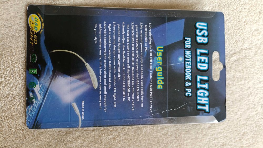 USB LED лампа гнучка для ноутбука