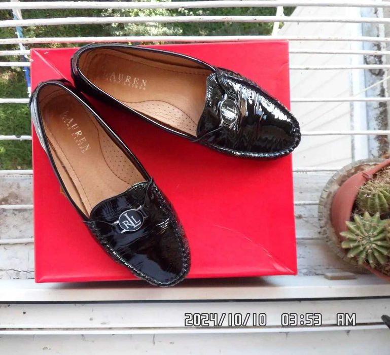 Lauren Ralph Lauren Carley Лаковая кожа Комфорт Лоферы Мокасины 6,5B
