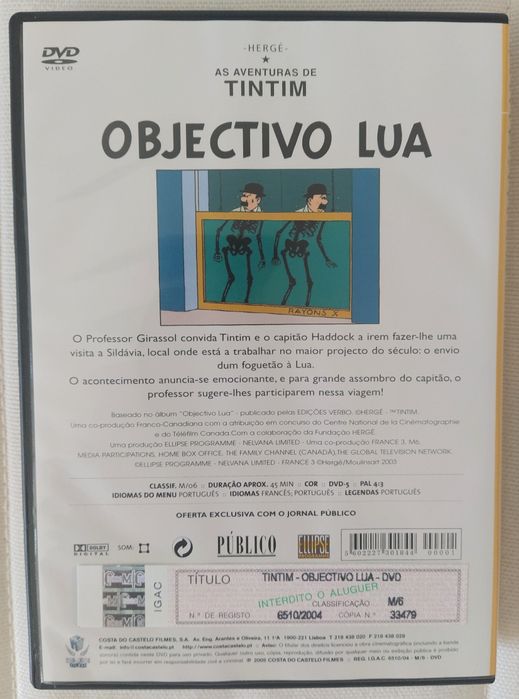 DVD - As aventuras de Tintim, Objectivo Lua