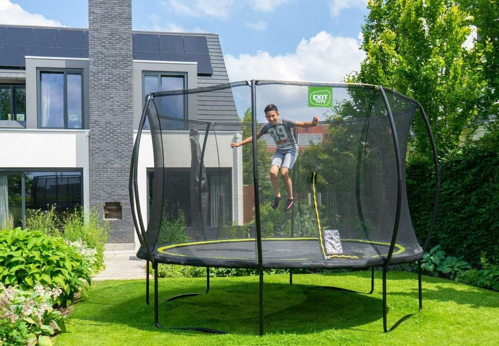 Розпродаж! Батут EXIT Silhouette 244 чорний, рожевий. Нідерланди