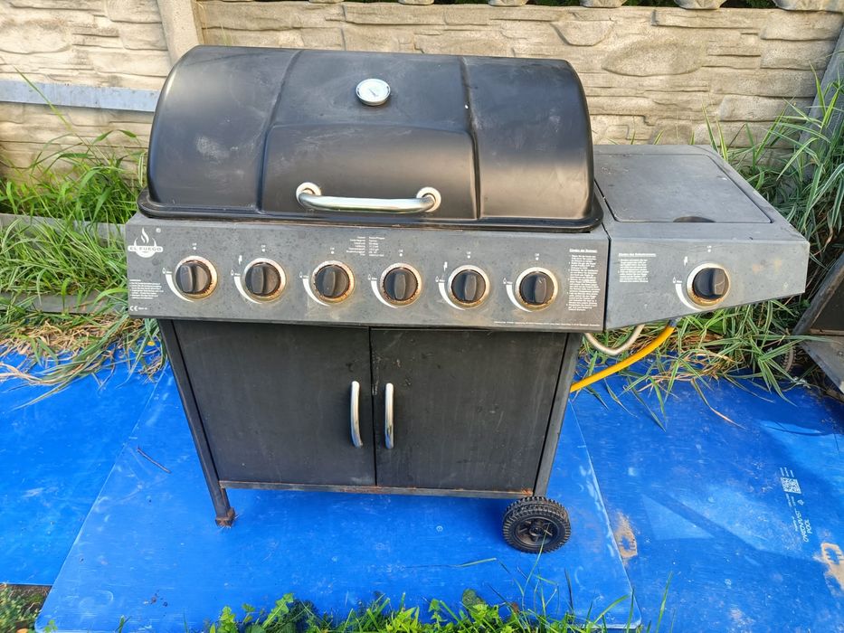 GRILL GAZOWY EL FUEGO 6+1 palnikow, duzy sprawny