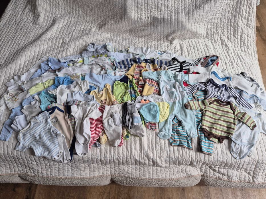 Ubranka niemowlęce chłopięce 50 56 MIX Mega XXL