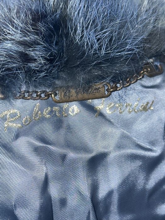 Casaco pelo de coelho e pele com oferta de bolsa