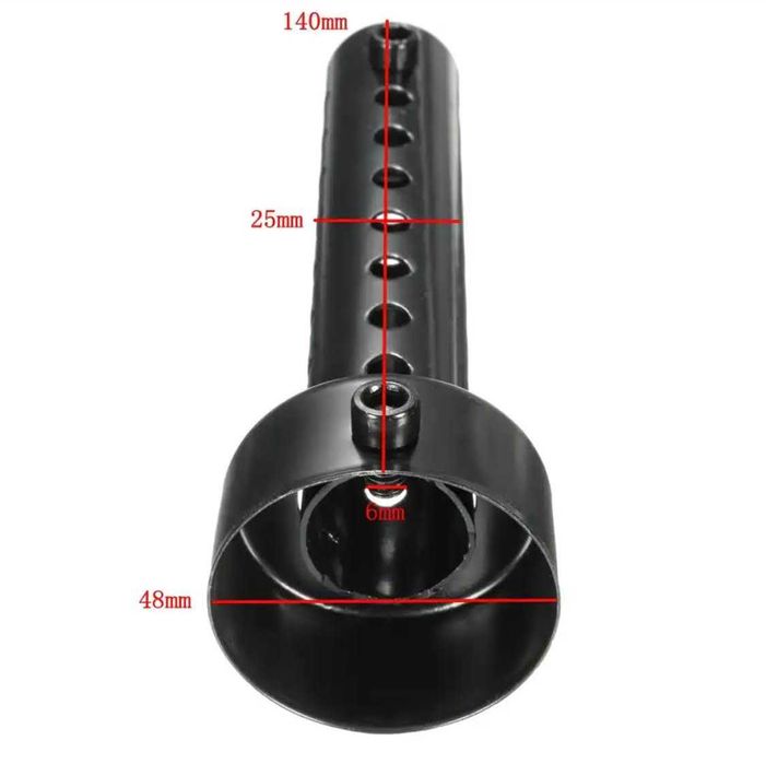 Silenciador DB Killer Universal Preto Escape de Moto em Aço Inoxidável