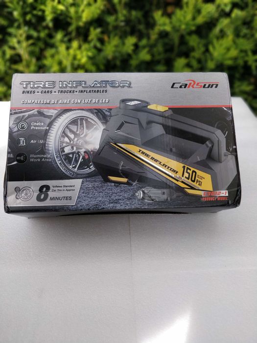 Compressor Ar Portátil 12V – 150PSI Ecrã Digital, Desligamento Autom.