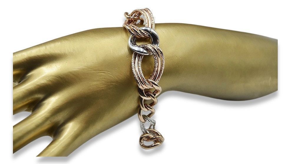 Bransoletka damska z czerwonego różowego złota 14k 585 cfb028rw Poznań