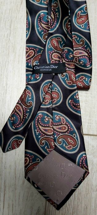 Krawat Christian Dior z USA jedwabny