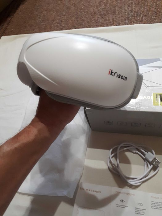 Масажер для очей Model-JA-E2 з підігрівом, 5 режимів, Bluetooth музика