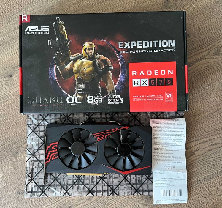 rx 570 asus - купити комплектуючі для ПК - Ціна на OLX.ua