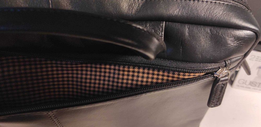 TORBA skórzana z paskiem, Macbook/laptop 15" dbramante1928 | Amalienborg, czarna