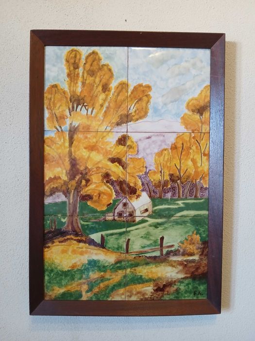 Quadro em azulejos pintados a mão