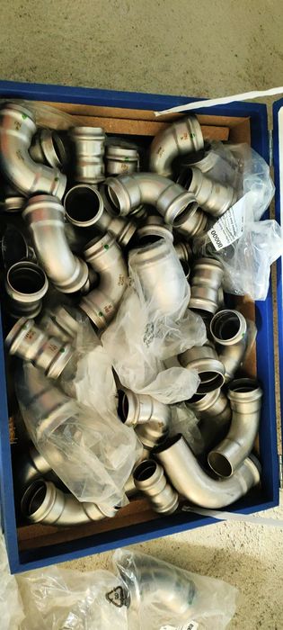 Acessórios em inox Press várias medidas e tamanhos.