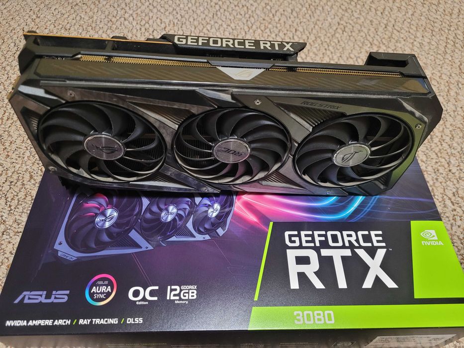 Відеокарта Asus Rog Strix RTX3080 O12G Gaming така як 3080ti