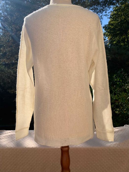 Sweter z domieszką moheru z wizerunkiem lamparta, rozm 38, Janina