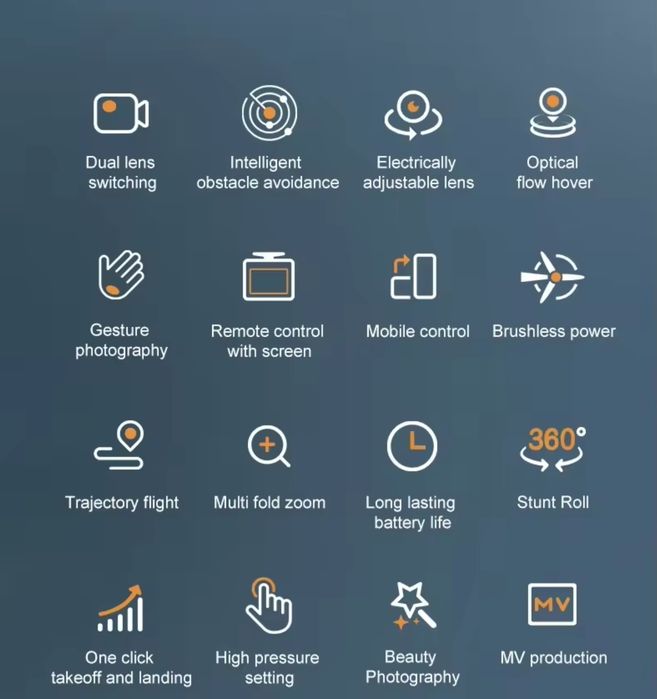 Dron GT5  nowy 8k kamery x 2  led ekran sterowania