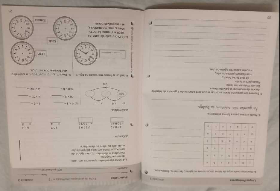 Trampolim 3 - Fichas de Avaliação Intermédia - 3º Ano de escolaridade