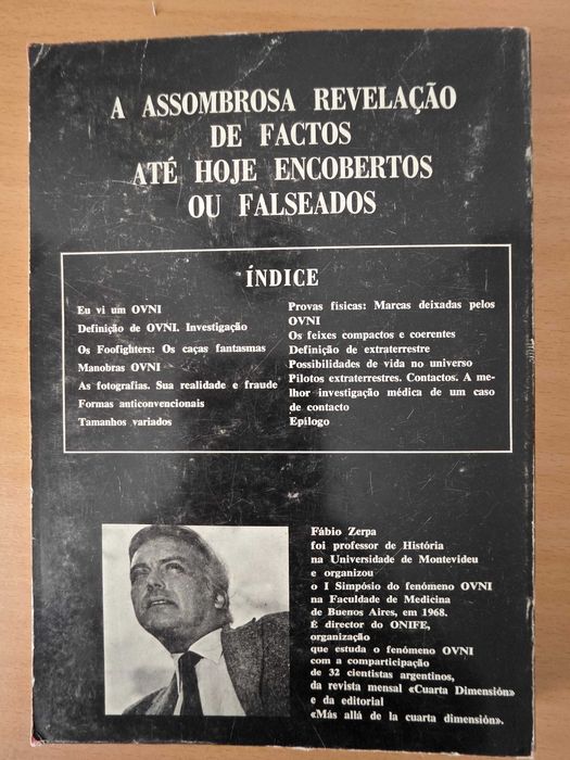 Livro "O OVNI e os seus Mistérios" de Fabio Zerpa