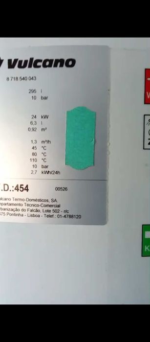 Termoacumulador depósito cilindro VULCANO